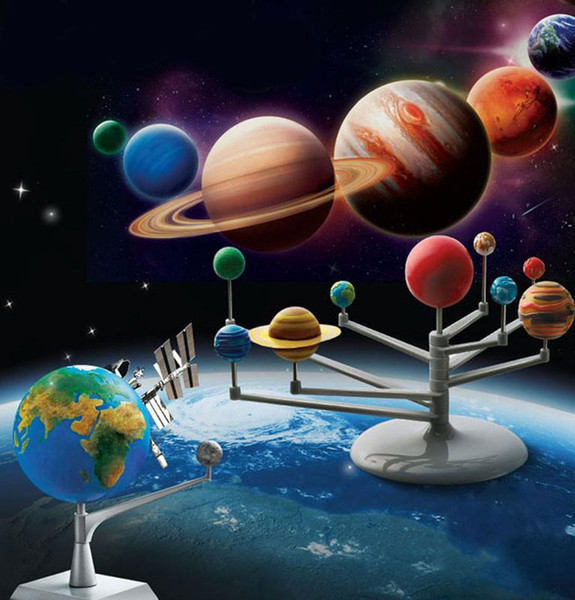 DIY toys Solar System Nine planets Planetarium Model Kit Science Astronomy Project Early Education kids astronomical science model toys