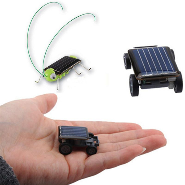 New Mini Cute Solar Power Robot Insect Bug Locust Grasshopper Toy Solar Power Mini Toy Car Moving Racer Teaching Gadget