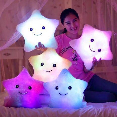 Stuffed Dolls LED Stars Light Colorful Pillows Popular Plush Toys for Kids shinning star gift for baby