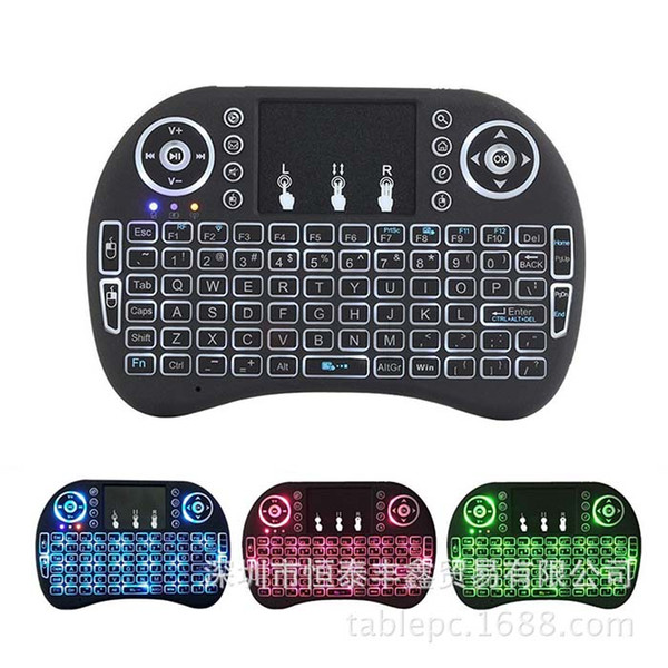 Colors Mini Rii i8 Wireless Keyboard 2.4G English Air Mouse Keyboard Remote Control Touchpad for Smart Android TV Box Notebook Tablet Pc