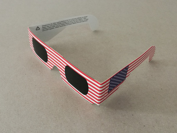 USA Solar Eclipse Glasses Paper Solar Glass Viewing Eyeglasses Protect Your Eyes Safe when 21th August DHL Free Fast 