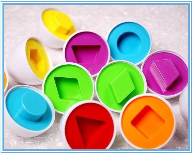 baby toys Puzzle Eggs Match Shapes Kids education Wise Smart Learning assembling color free shipping