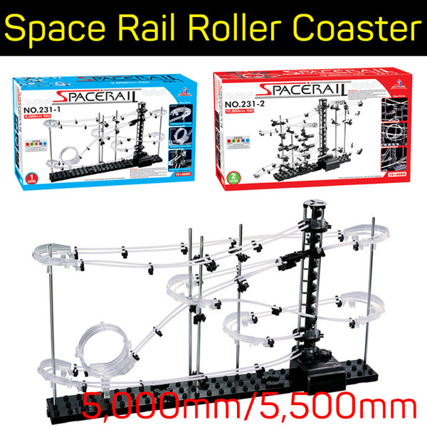 SpaceRails Space Rail Mini marble Roller Coaster with Steel Balls Level 1-2 Game 5,000mm/5,500mm DIY Educational kit Puzzle Toys wholesale