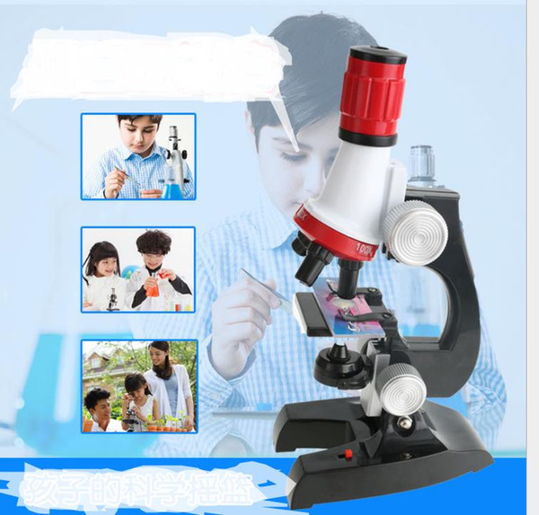 Children's Microscope 1200-fold Set of Scientific Experimental Instructions Scientific Toys Children's Biological Sciences and Education Mic