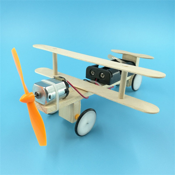 Electric Power Aircraft Skidding Plane Small Production Inventions DIY Student Handmade Polular Science Model Child Toy 5 8zm V