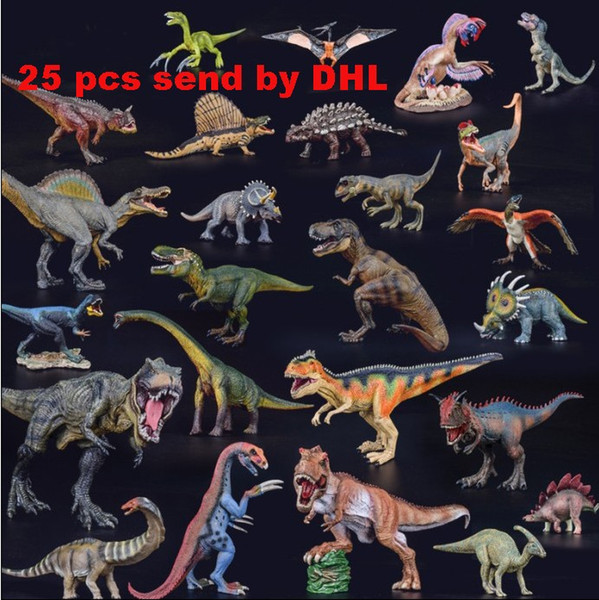 park of 25 pcs/lot Mixed Types PVC Dinosaur Model Preschool Kids Educational Toy Dinosaurs Action & Figures Toy