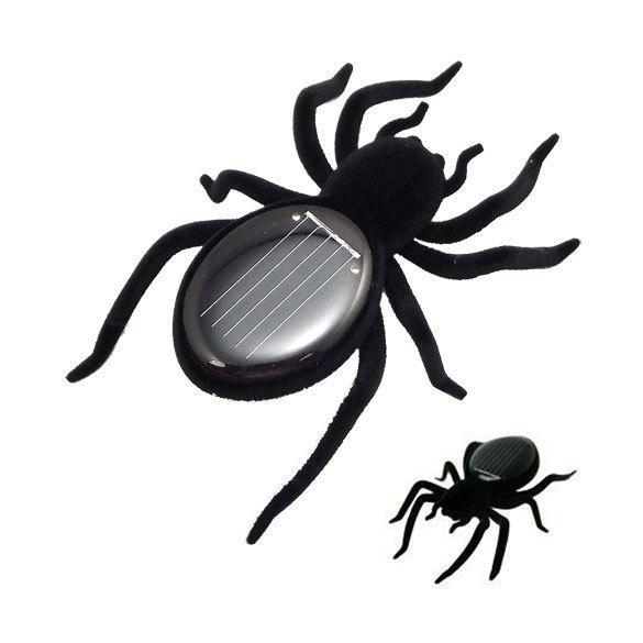 Novelty Toys New High Quality Solar Power 8 Legs Black Crazy Spider Children Toy Solar Energy Toy