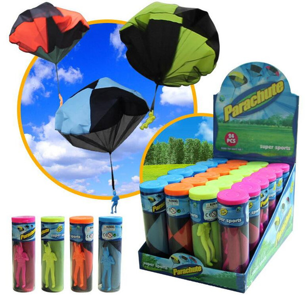 Hand Throwing Kids Mini Play Parachute Toy Soldier Outdoor Sports Children's Educational Toys Outdoor Toys Candy Color