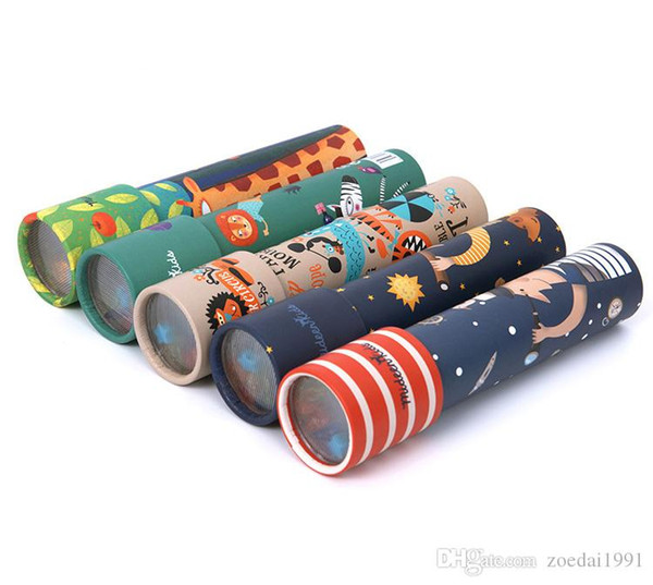 Imaginative Cartoon Animals 3D Kaleidoscope Paper Card Kaleidoscope Colorful World Toys Interactive Toys Kids Gifts