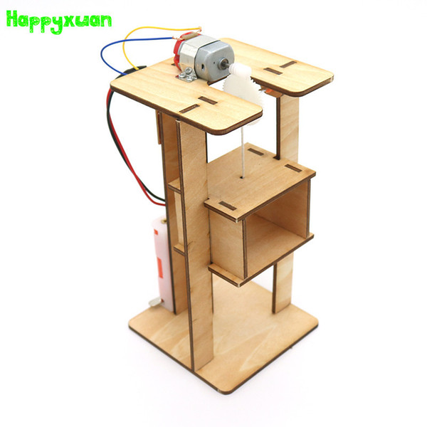 Happyxuan Assemble DIY Electric Lift Kids Science Toys Experiment Material Kits Boy Toys Creative Children Education Innovation
