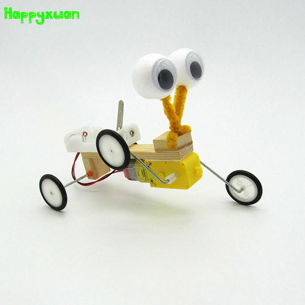 Happyxuan Diy Electric Model Reptile Assembling Robot Technology Invention Scientific Experiment Material Toys