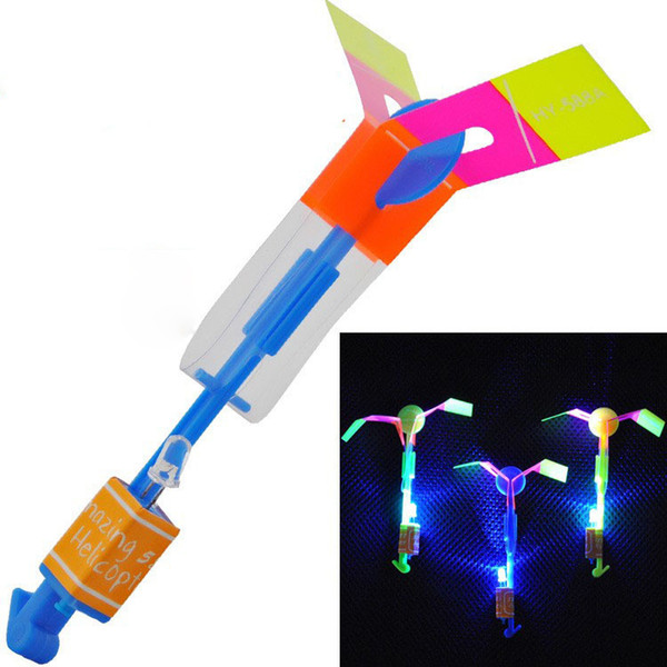 LED Arrow Helicopter Flying Helicopter Umbrella parachute Kids Toys Space UFO LED Light Christmas Halloween Flash Toys