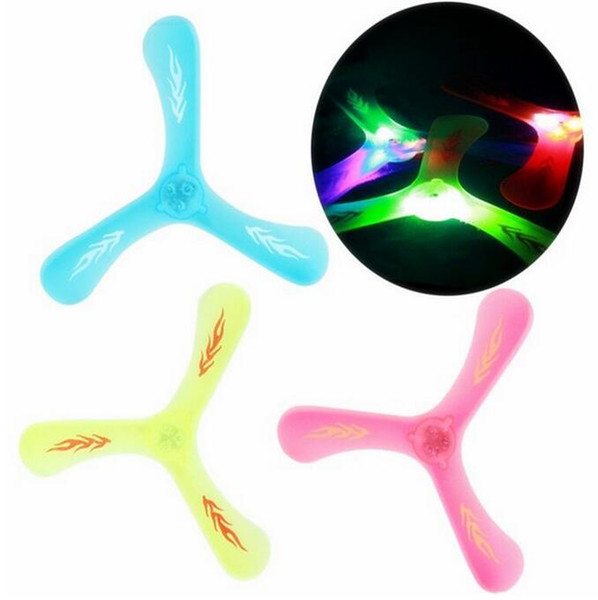 5pcs/lot Flash Light-up Flying Toy Boomerangs LED Luminous Boomerang Saucer Disk Frisbees Kids Outdoor Toys Random Colors