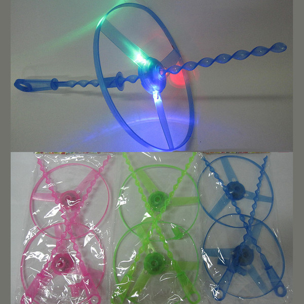 10pcs/lot LED Light Hand Push UFO Flying Fairies Multi LED Color Flashing Flying Saucer Helicopter For Kids Toy Randomly Color