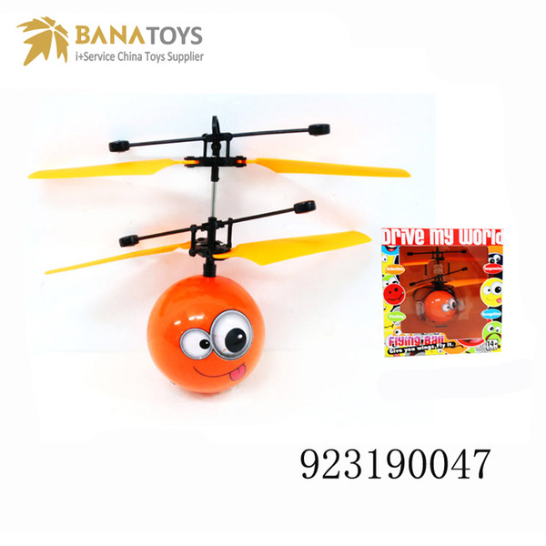 Flying helicopter expression fly ball funny toy with USB motion sensor flying ball helicopter toy big children's toy Free Shipping