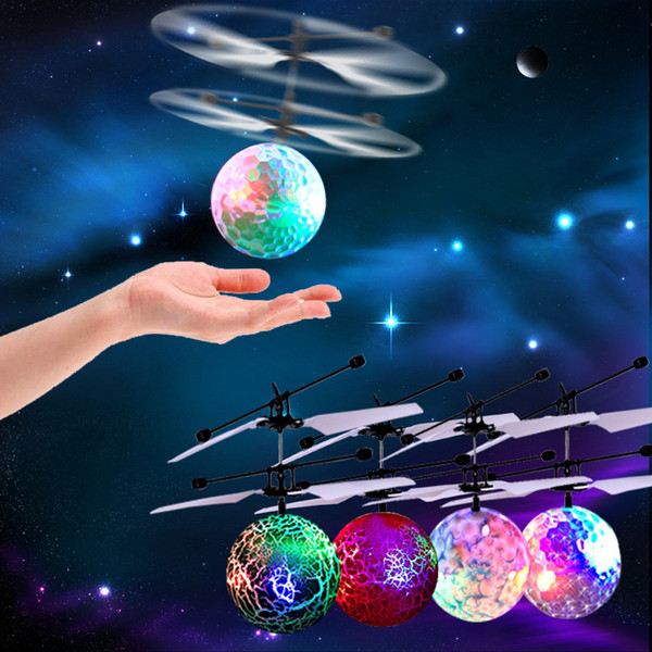 2017 New arrival Led toy RC Helicopter RC flying ball flying toys RC infrared Induction Ball with Flashing Lighting Colorful kids toys