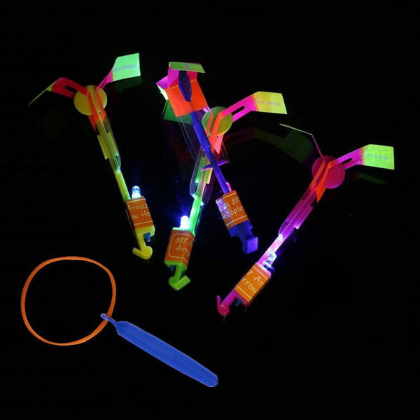 LED Arrow Flying Parachute LED Amazing Helicopter Umbrella Light Flash Toy Space UFO Halloween Christmas Kids Young Adult