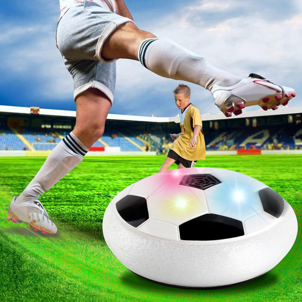 Air Power Soccer Disc LED Lights Kids Gliding Hover Football Gliding Multi-surface Hovering Football Game Toy Kid Chidren Gifts +NB