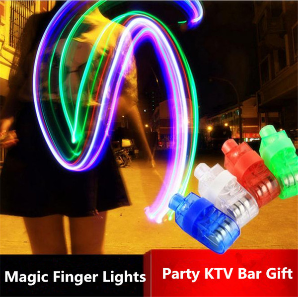 Chistmas Magic finger lights LED Finger Lamp Finger Ring Lights Glow Laser Beams LED Flashing Ring Party Flash Kid Toys 2726