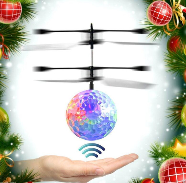 LED Ball Helicopter Ball Flying Induction LED Sensor Suspension Aircraft for Kids Xmas Gift Flying Ball KKA3524