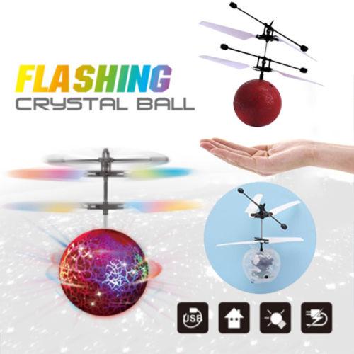 Magic Electric Aircraft Flying Ball Helicopter Infrared Induction Sensor LED Light Epoch Kids Teenagers UFO Toys