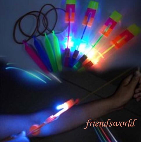 Novelty Children Toys Amazing LED Flying Arrow Helicopter for Sports Funny Slingshot birthday party supplies Kids' Gift