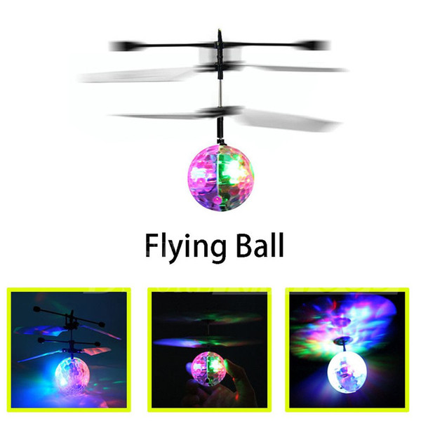 Hot Toy Epoch Air RC Flying Ball Drone Helicopter Ball Built-in Shinning LED Lighting for Kids Teenagers Colorful Flyings