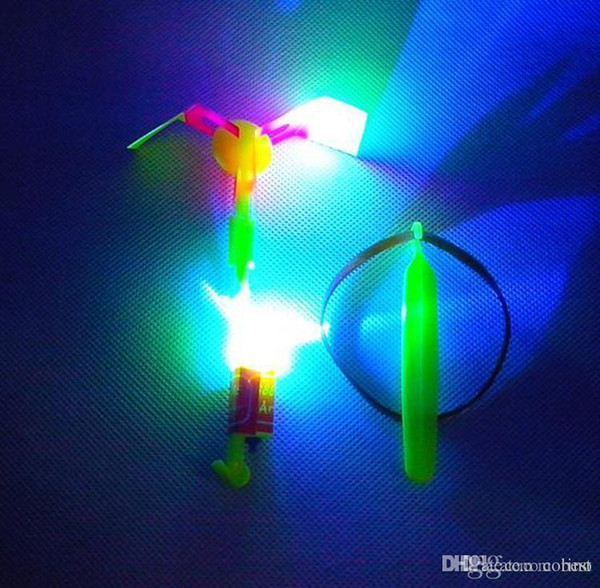 LED Amazing flying arrows toys helicopter fly arrow umbrella Kids Children Toys Gifts Hot Sale Free shipping