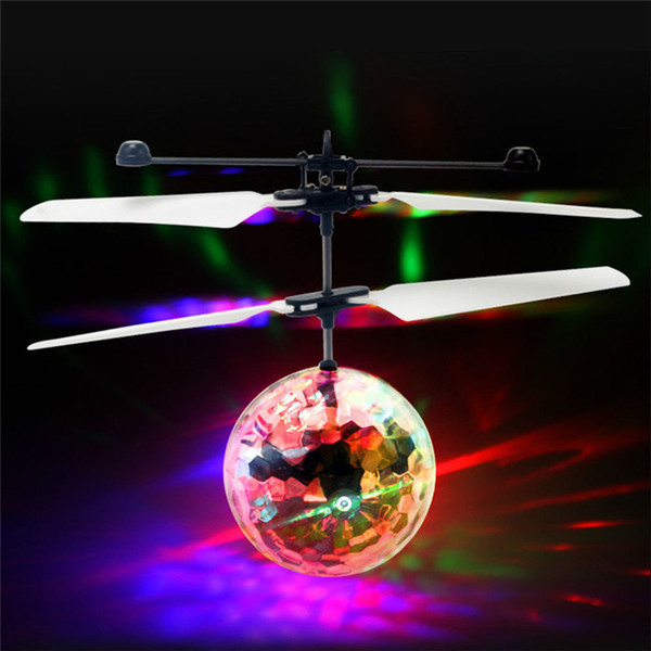 Flying Ball toys RC Drone Helicopter colorful led flying magic ball infrared Induction flying Children UFO Toys factory wholesale free ship