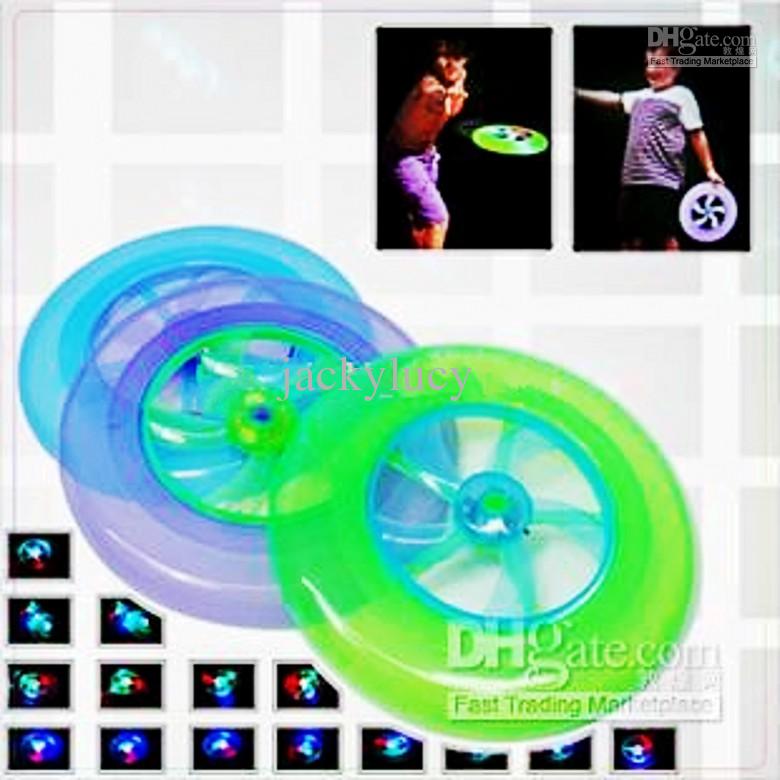 New LED Flying Toys Flash Frisbee UFO Flying Disc Rotating Flywheel Kids Christmas Gift New Styles