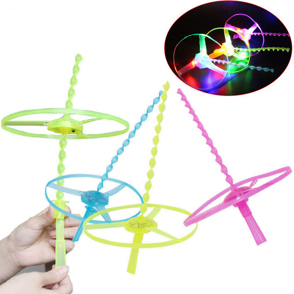 50PCS Spin LED Light Toy Frisbees Boomerangs Flying Saucer UFO Toys for kid's party birthday Children's gifts colorful lamps Xmas halloween