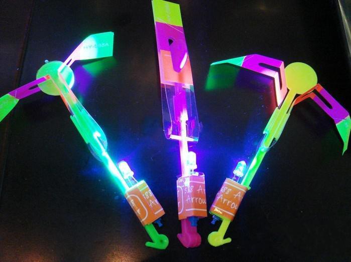 Newest toy LED Amazing arrow helicopter,Flying umbrella,Space UFO,LED arrow helicopter 100pcs/lot