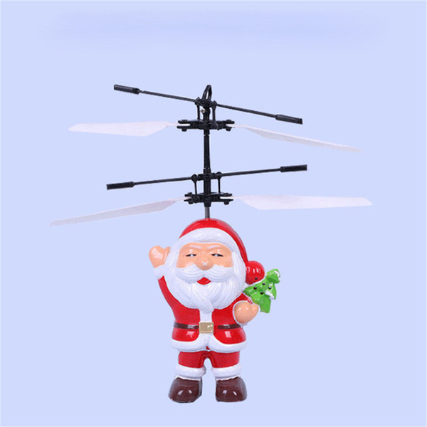 Santa Claus Flying Ball Induction Aircraft the Version Induction Toys Magic LED Helicopter Flying Ball Children Toys Christmas Gift hot