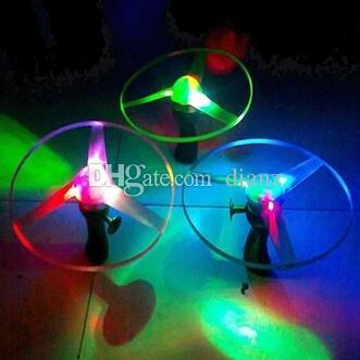 Outdoor Toy Frisbees Boomerangs Flying Saucer Helicopter Spin Disk LED Light