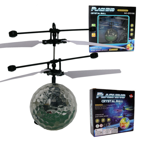 LED Lighted Flying Toys Gifts Remote sensing sensor fly ball induction light ball flying ball 1373