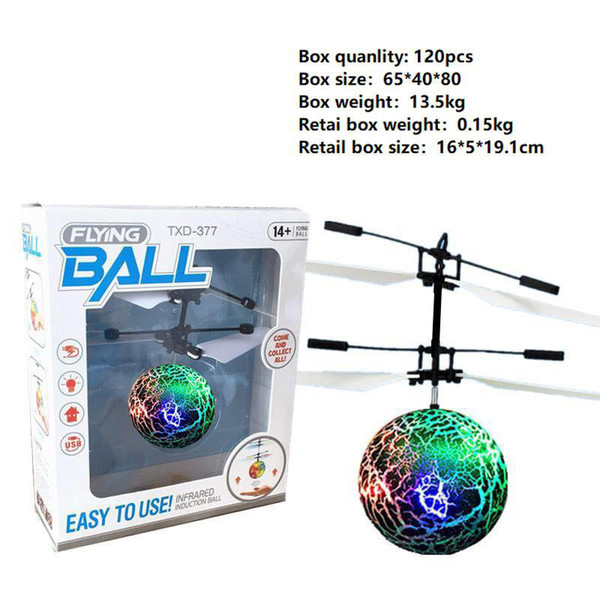 10 Models RC Flying Ball Helicopter Ball Drone Aircraft LED Flashing Light Up Toys Induction Electric Sensor Kids Children Christmas Gifts J