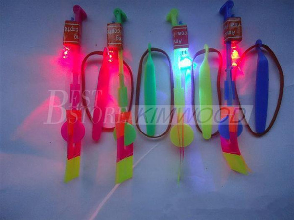 Novelty Children Toys Amazing LED Flying Arrow Helicopter for Sports Funny Slingshot Birthday Party Supplies Kids' Gift