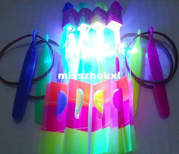 LED Amazing flying arrows helicopter umbrella light parachute kids LED Arrow Helicopter Multicolor