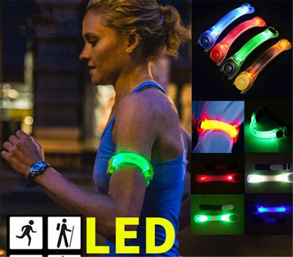 Cheaper Price! Flashing Glowing Bracelet Running Glowing LED Wrist Band Lights Warning Ring Walking Cycling Running Safety Armband