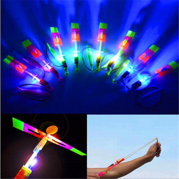 LED Amazing flying arrows helicopter fly arrow umbrella kids toys LED Flying Toys free shipping from kakacola store