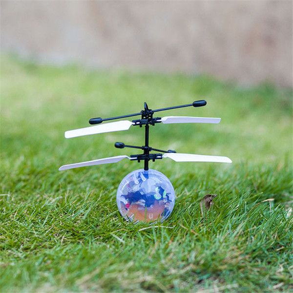 RC Toys Flying Ball Helicopter LED Lighting Sensor Suspension Remote Control Aircraft flashing whirly Ball Built-in Shinning For Children