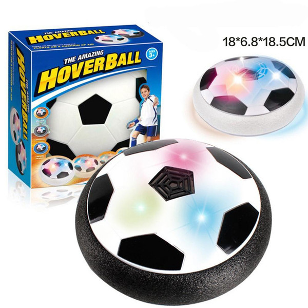 LED Light Flashing Ball Toys Air Power Soccer Balls Disc Gliding Multi-surface Hovering Football Game Kid Chidren drop shipping