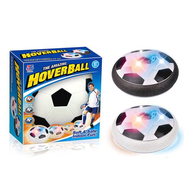 Air Power Soccer Ball LED Light Up flying toy Colorful Disc Indoor Football Multi-surface Hovering and Gliding toy OTH417