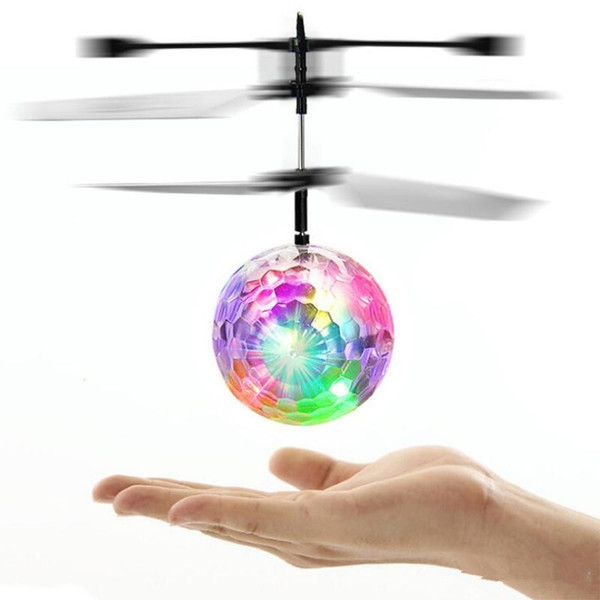 RC Flying Ball RC Infrared Induction Helicopter Ball Built-in Shinning LED Lighting for Kids Teenagers Colorful Flying Toys Kids' Gift K0213