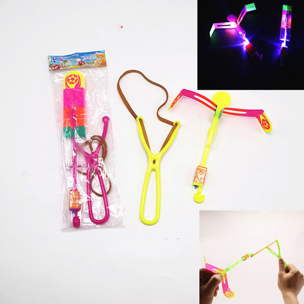 LED Light Flash Flying Flash Rotating Flying Arrow Shoot Up Helicopter Helicopter Umbrella Kids Toy