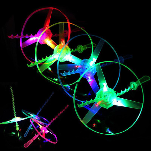 Amazing Flash Flying Toys LED Arrow Helicopter Toys Novelty Toy LED Flying Toys Three Light-emitting Pull Children's Christmas Gifts