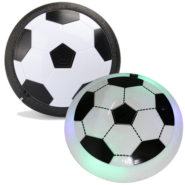 Air Power Soccer Ball LED Light Up flying toy Colorful Disc Indoor Football Multi-surface Hovering and Gliding toy OTH417