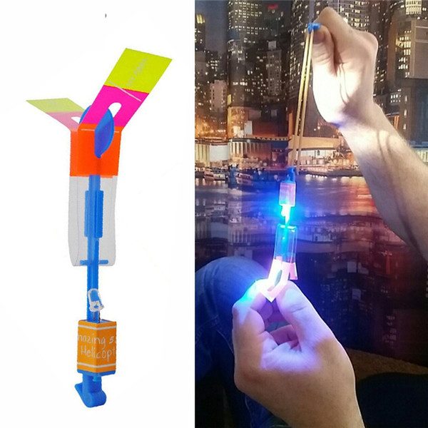 Newest Kids Toy LED Amazing Arrow Helicopter Flying Umbrella LED Flyer LED Arrow Helicopter