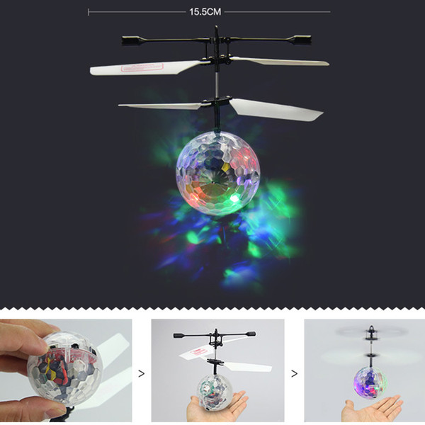 Intelligent RC Induction Control Flying Ball Suspension Anti-impact Remote Control Aircraft With LED Light Music 10PCS WHOLESALE