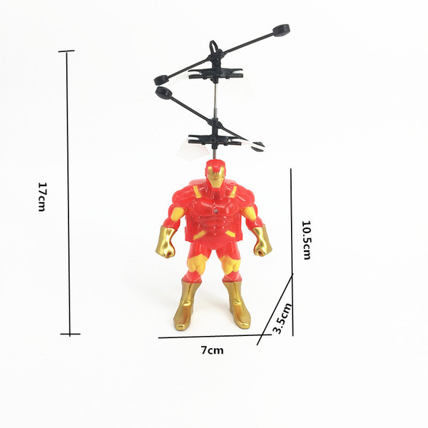 The Avengers induction flying ball cartoon Captain America iron Man Helicopter children LED Flying Toys 6 styles C4269